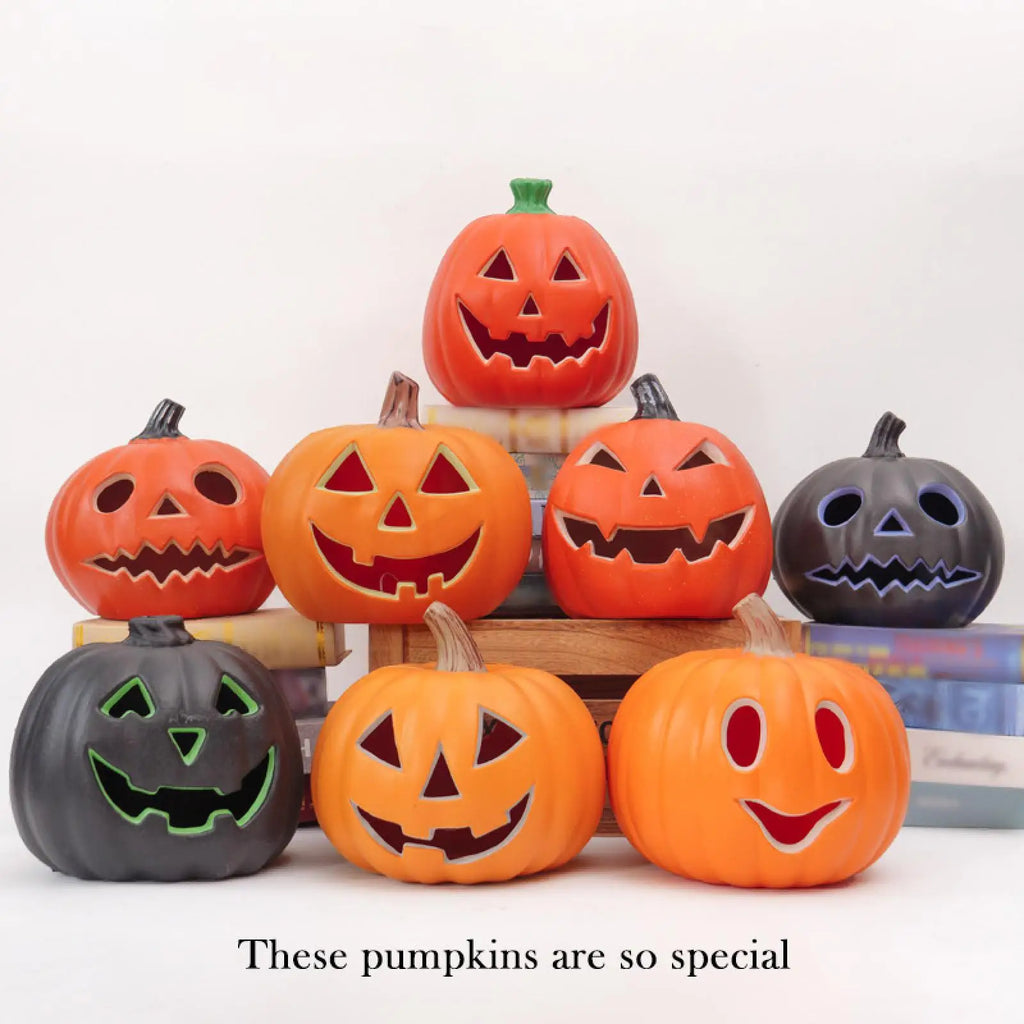 Halloween Pumpkin LED Light Lantern – Spooky Home Decor Halloween LED Lantern Zpaxo