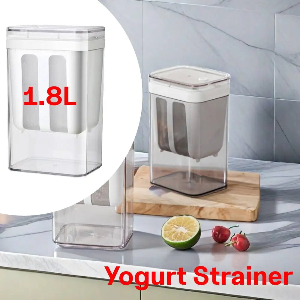 400ML Yogurt Strainer Maker whey separator with Mesh Jar Lid Kitchen Tools Yogurt Filter Food Strainer for Desserts Cheese Zpaxo