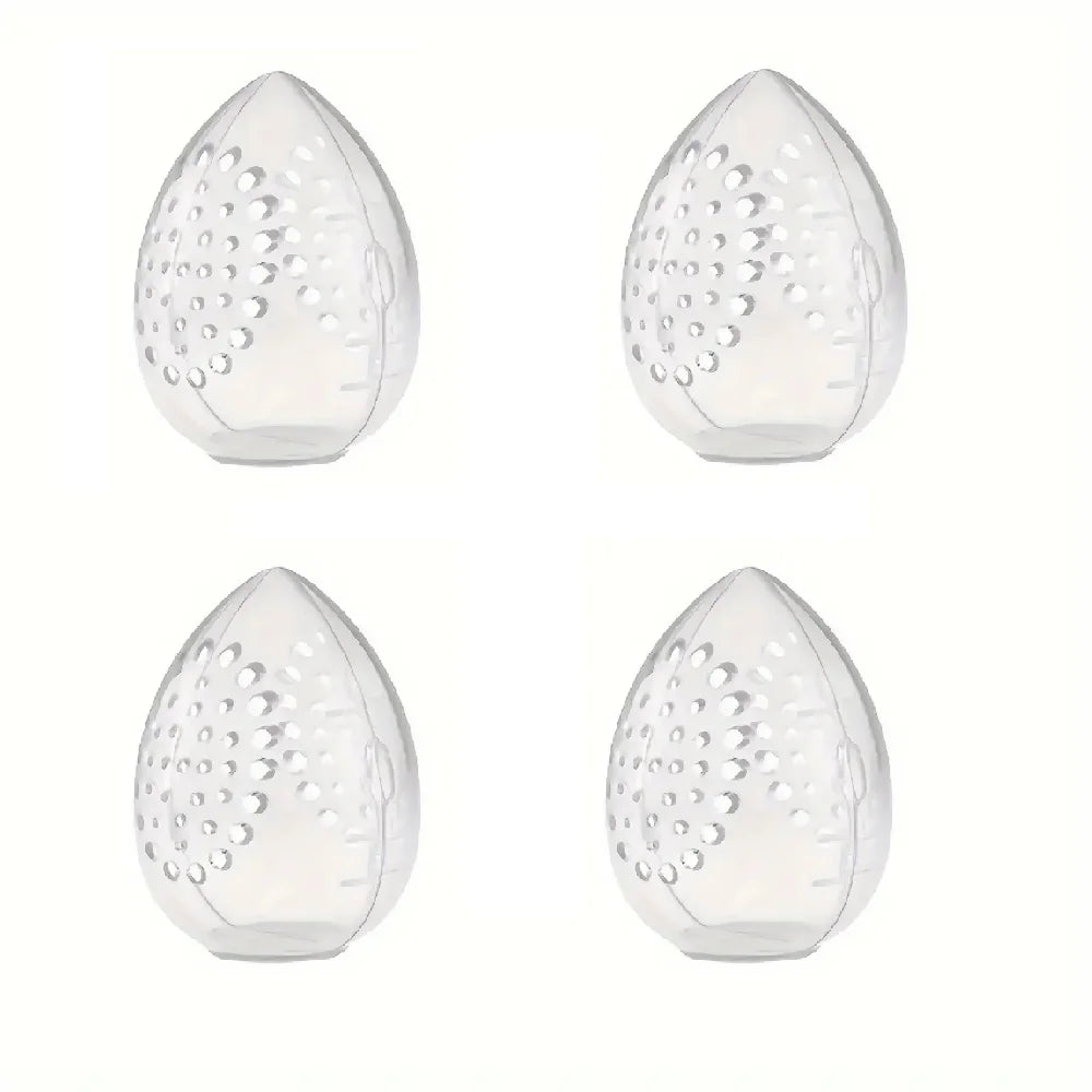 Beauty Egg Storage Box Makeup Sponge Used Drying Storing Cosmetics Zpaxo white 4PCS