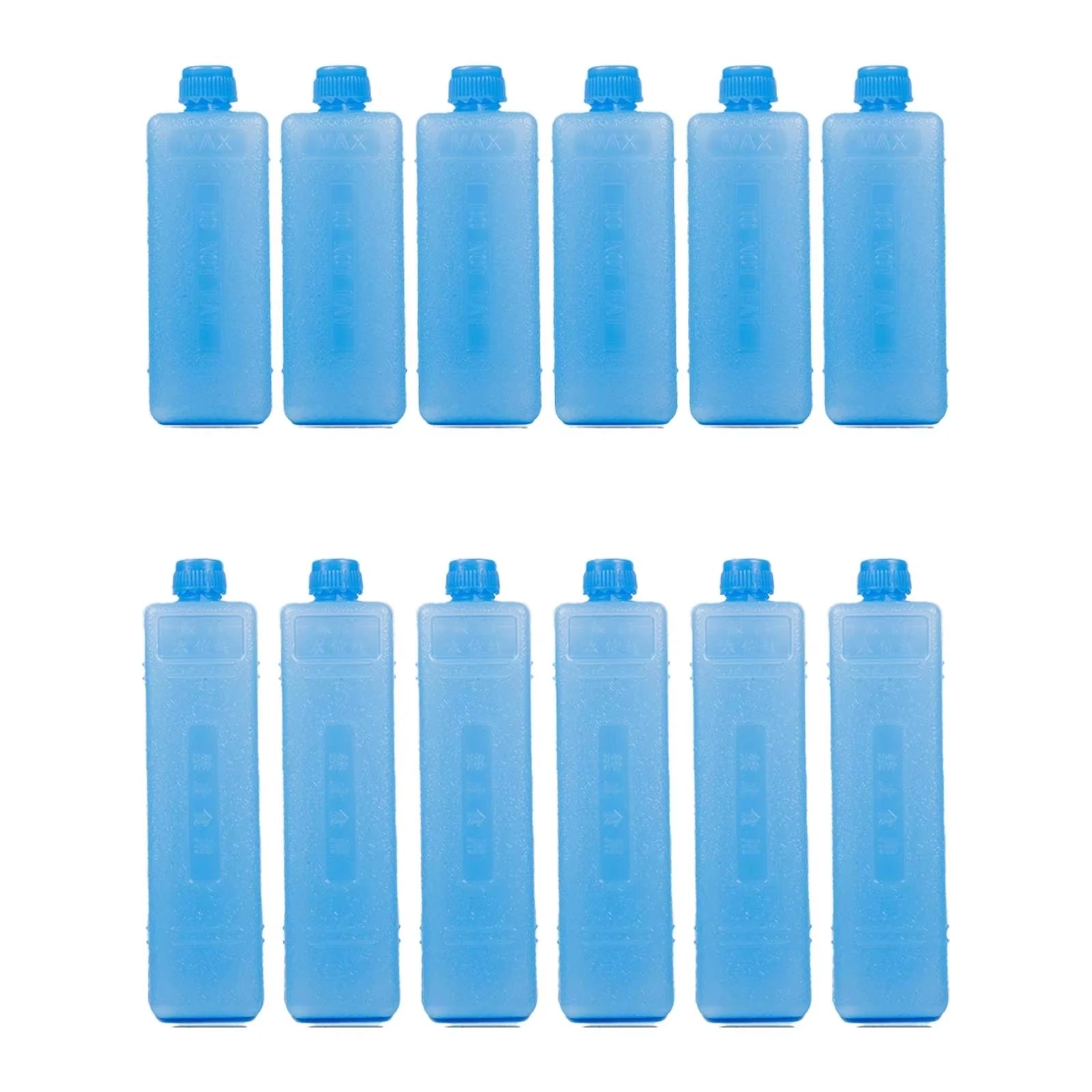 6-12PCS Ice Blocks Reusable Rectangular Ice Pack Freezer Packs for outdoor camping, picnics, barbecues, travel Cooling Ice Pack Zpaxo 12PCS 16cmx4cm