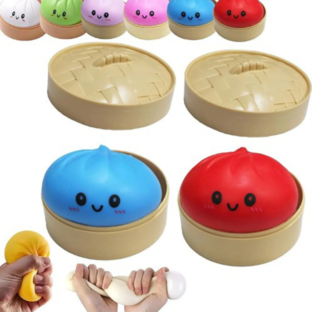 Dumpling Ball Squeeze Fidget Toy – Cute Bun Stress Relief Gift Squeeze Fidget Toy Zpaxo