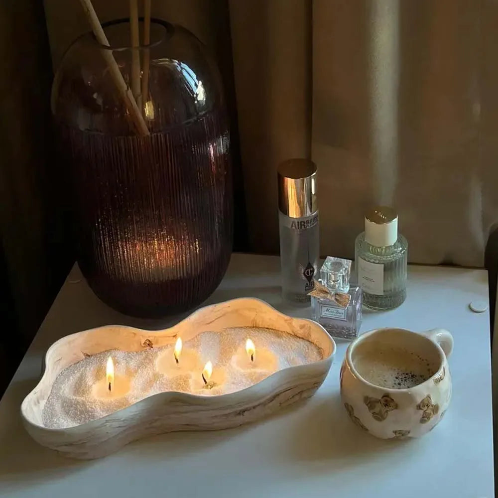 Refillable Wax Sand Candle Kit with Wicks – DIY Candle Making DIY Candle Making Kit Zpaxo