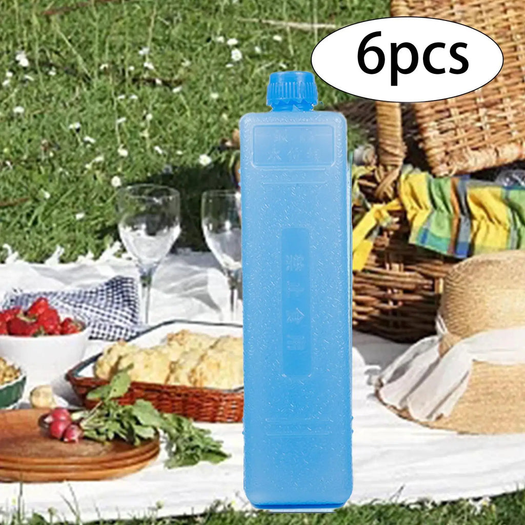 6 Pieces Reusable Ice Packs for Food Drink Cooling Ice Blocks for Hiking Picnic Beach travel ice freezer blocks Ice Brick Packs Zpaxo