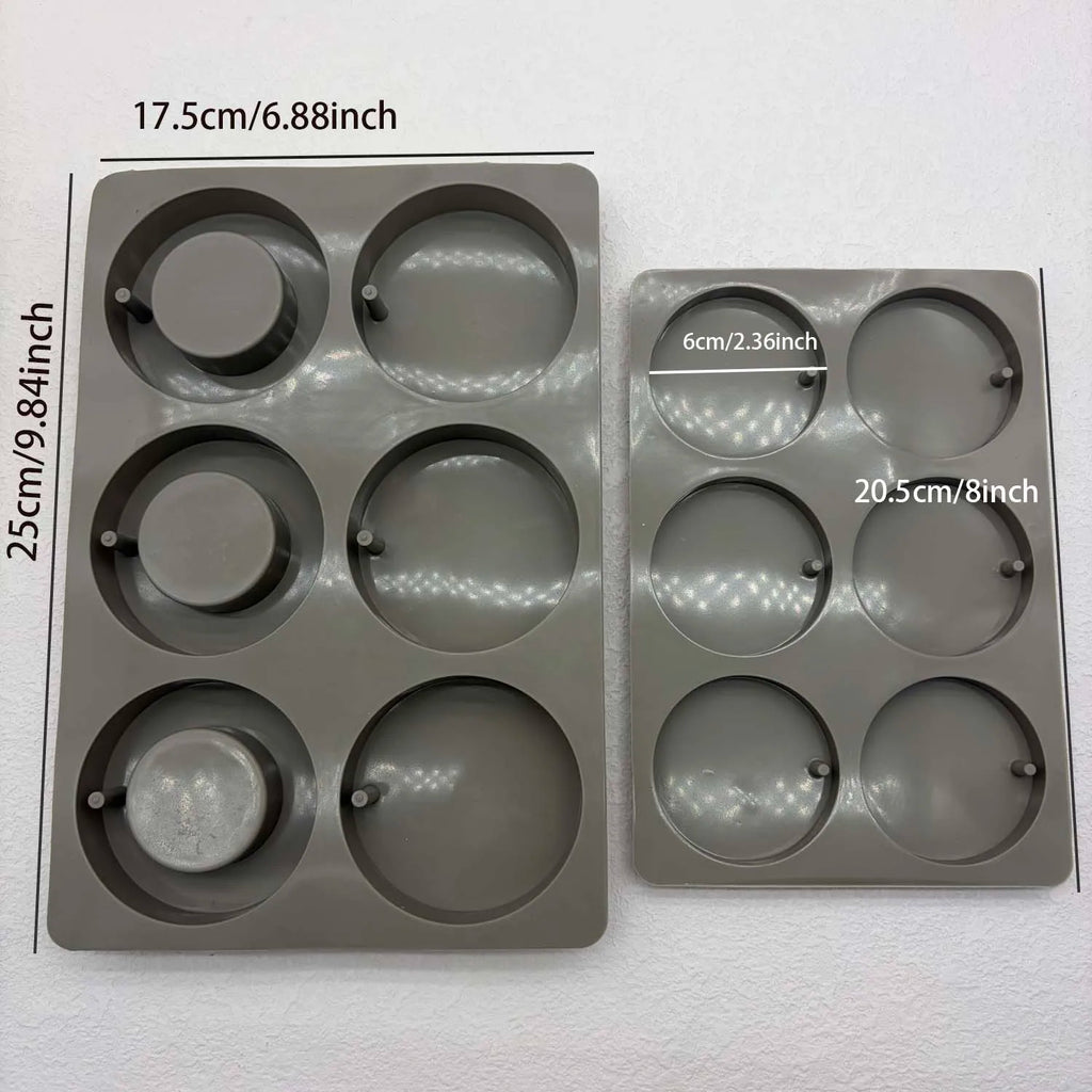 Round Silicone Pendant Mold for Epoxy Resin & Candlestick Casting Resin Craft Mold Zpaxo