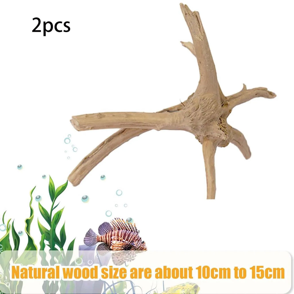 Natural Driftwood for Aquarium – Fish Tank & Reptile Decor Aquarium Driftwood Zpaxo 2PCS