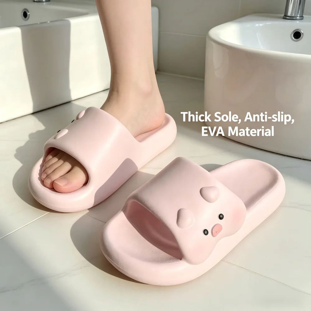 Cute Cartoon Pig Slippers Unisex Men Women Extremely Comfy Cushioned Zpaxo