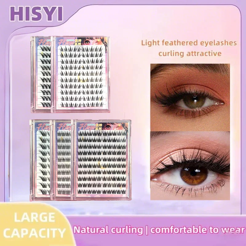 DIY single cluster glue-free false eyelashes cluster eyelashes soft, light, thick single eyelashes five options Zpaxo