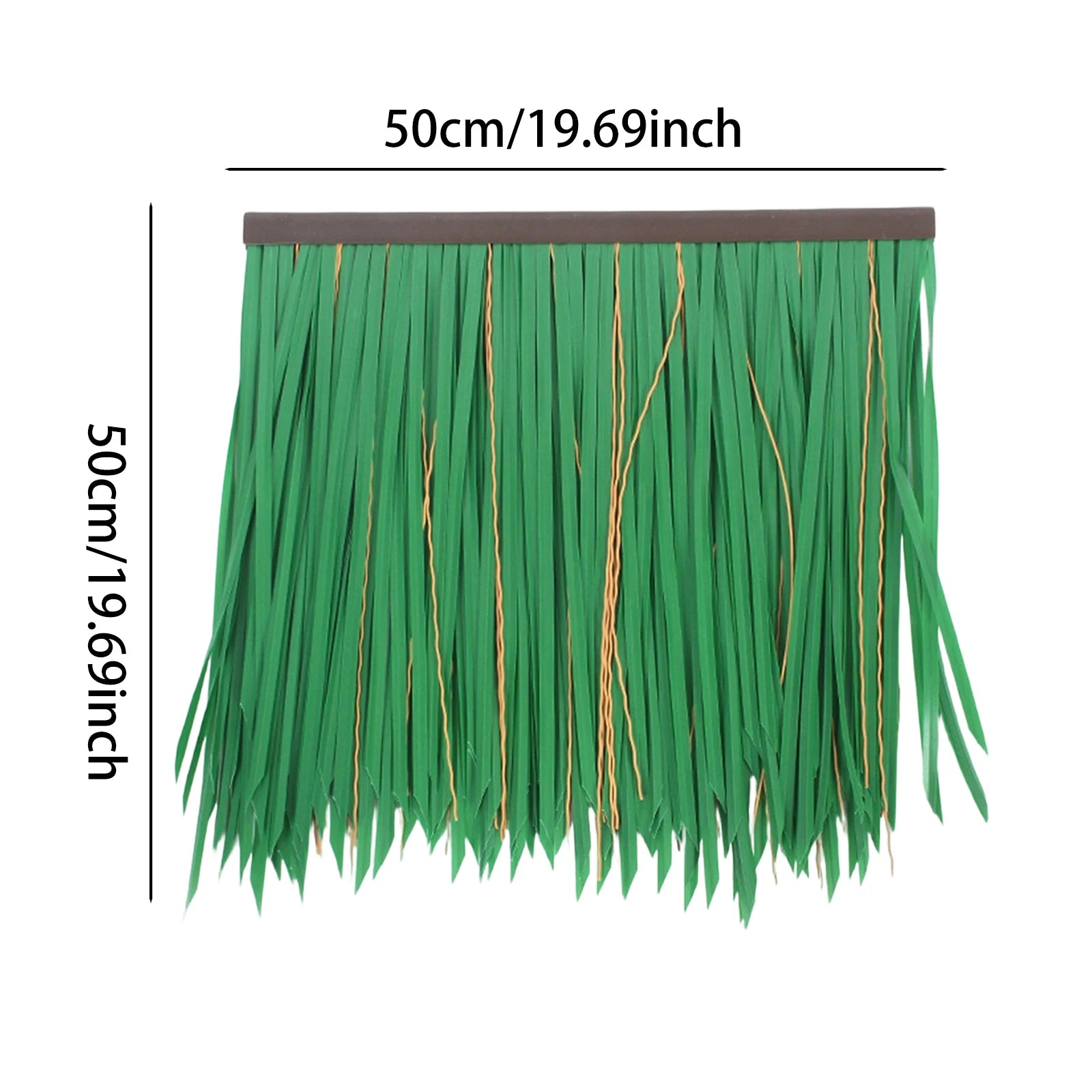 Grass Artificial Thatch Roofing for Outdoor Garden Patio Umbrella Cover 1mx50cm Straw Roof Thatch Simulation Panel Palm Thatch Zpaxo Green