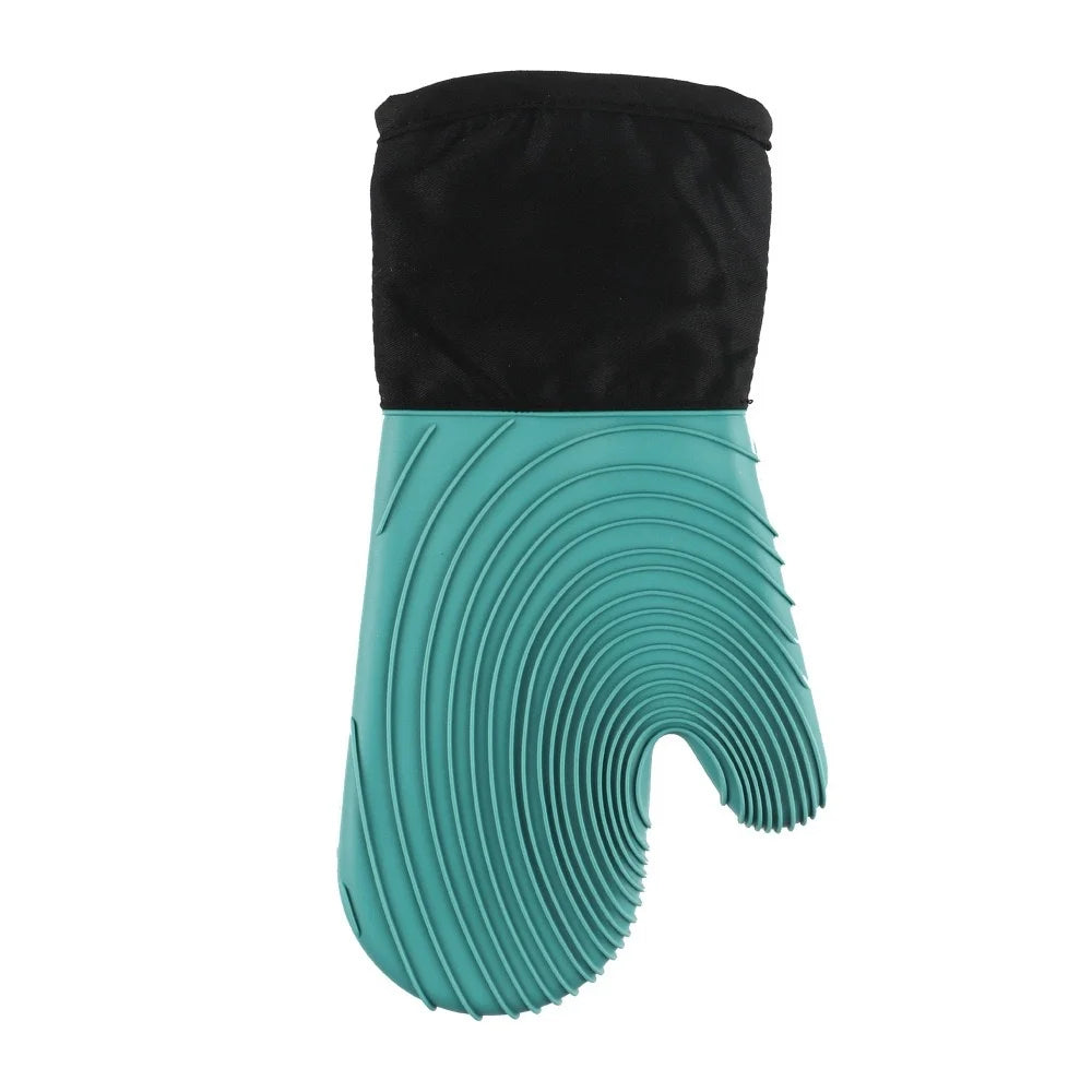Silicone Oven Heat Insulation Gloves Suitable Cooking Baking Grilling Zpaxo green 1PC