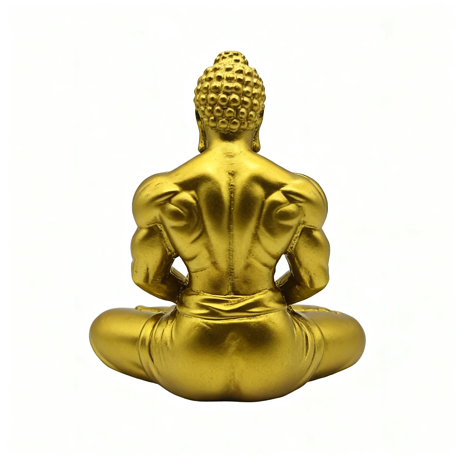 Muscle Buddha Ornament Creative Muscular Buddha Statue Hand-Polished Resin Desktop Ornament for Fitness Enthusiasts Bodybuilders Zpaxo
