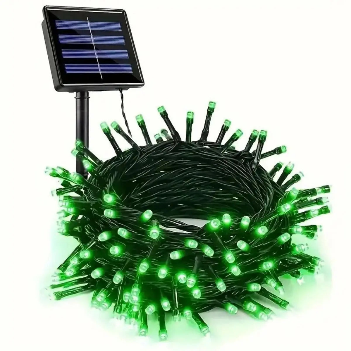 Solar Powered Green String Lights 8 Lighting Modes Waterproof Outdoor Zpaxo green 7M50LED