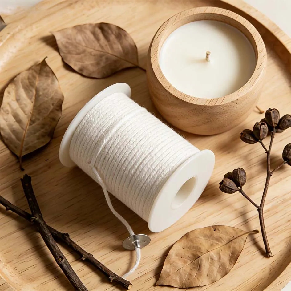 Candle Wick Rolls, Smokeless Wicks for Long-lasting Burn, DIY Candle-making Materials Tools Wicks,Handmade Candle Crafting Zpaxo