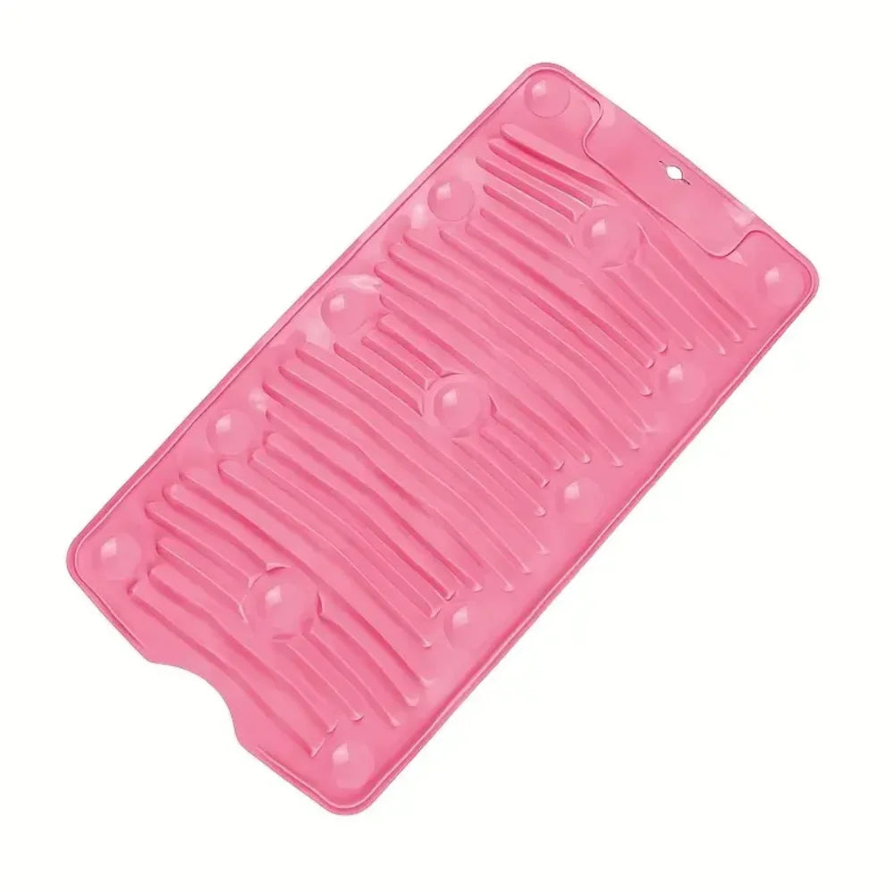 Multi-functional Laundry Board Pad Cloth Hand Wash Mini Suction Cup Zpaxo pink