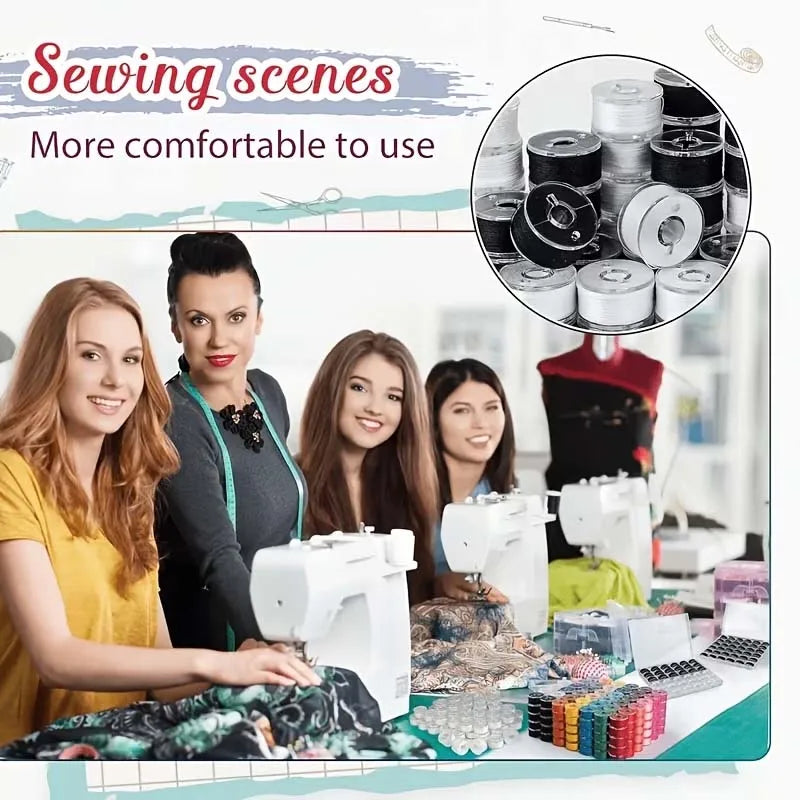 Embroidery Sewing Machine Bobbins for Brother, 90WT Class 15 Plastic Size A SA156 60S/2 Prewound Bobbins, 25pcs Thread Bob Zpaxo