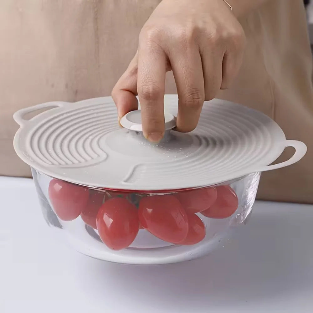 Silicone Bowl LIDS Microwave Splash Reusable Heat-resistant Suitable Zpaxo