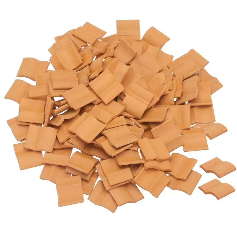 Miniature Clay Roof Tiles – Dollhouse & Model Shingles Miniature Craft Tiles Zpaxo 100pcs