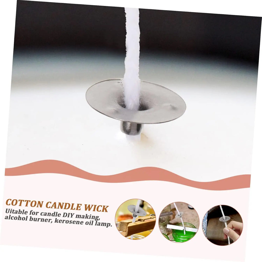 Cotton Candle Wicks DIY Wick Replacement Long Candle for Making Tabs for Oil and Cotton for Making Supplies Zpaxo