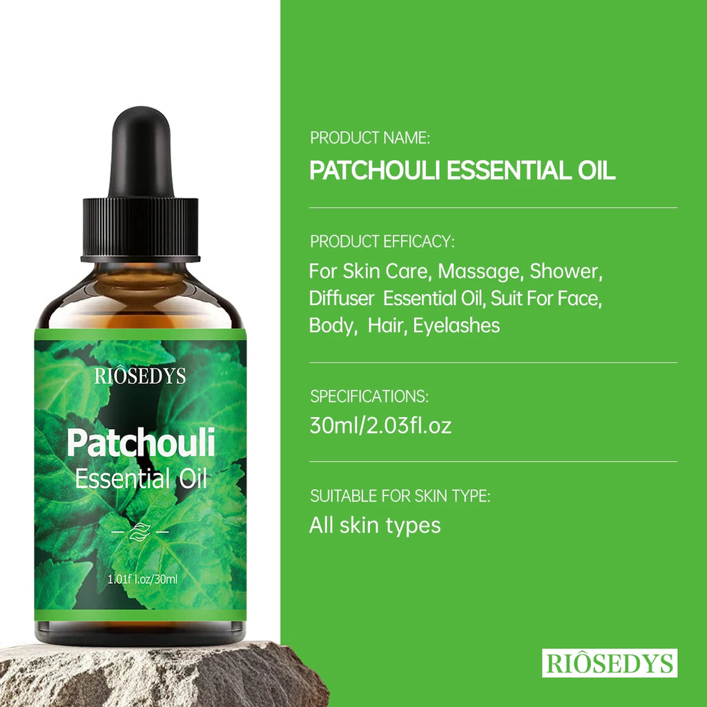 Patchouli essential oil, for health care, body massage and hair care, moisturizing and intensely hydrating. Zpaxo