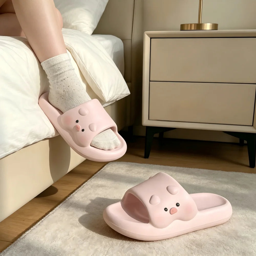 Cute Cartoon Pig Slippers Unisex Men Women Extremely Comfy Cushioned Zpaxo
