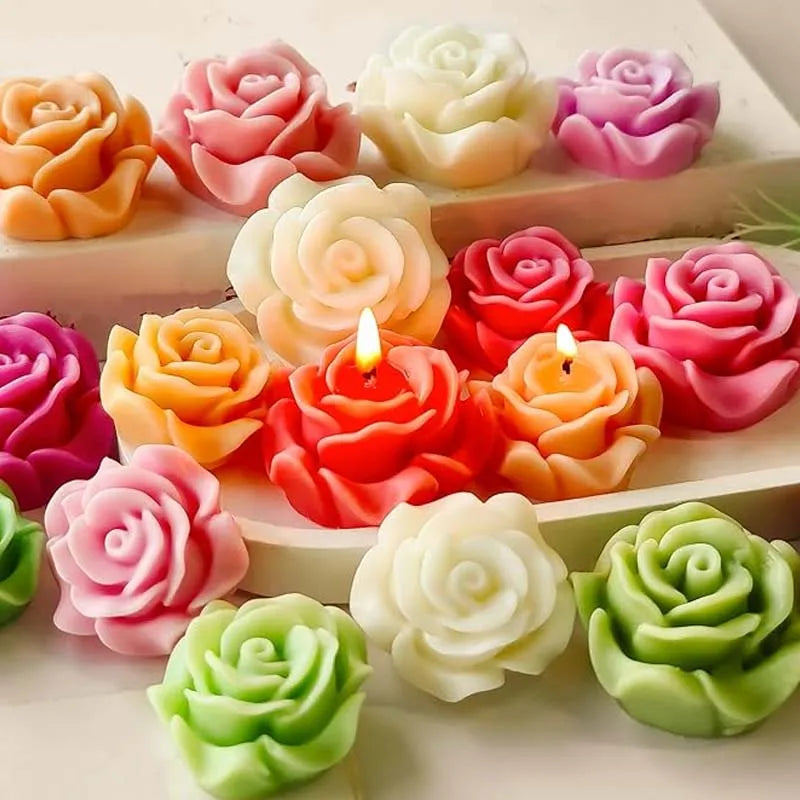 Rose Flower Silicone Mold – Candle, Resin, Clay & Chocolate DIY Craft Silicone Mold Zpaxo