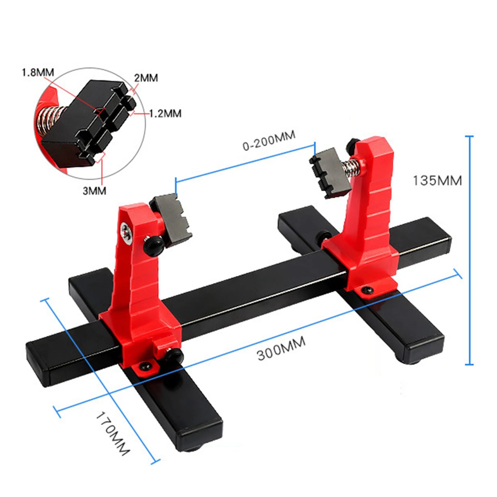 PCB Circuit Board Holder Stable Adjustable Welding Bracket 360 de Auxiliary Clamp Repair Tool Clamping Kit Heavy Duty Base Plate Zpaxo D