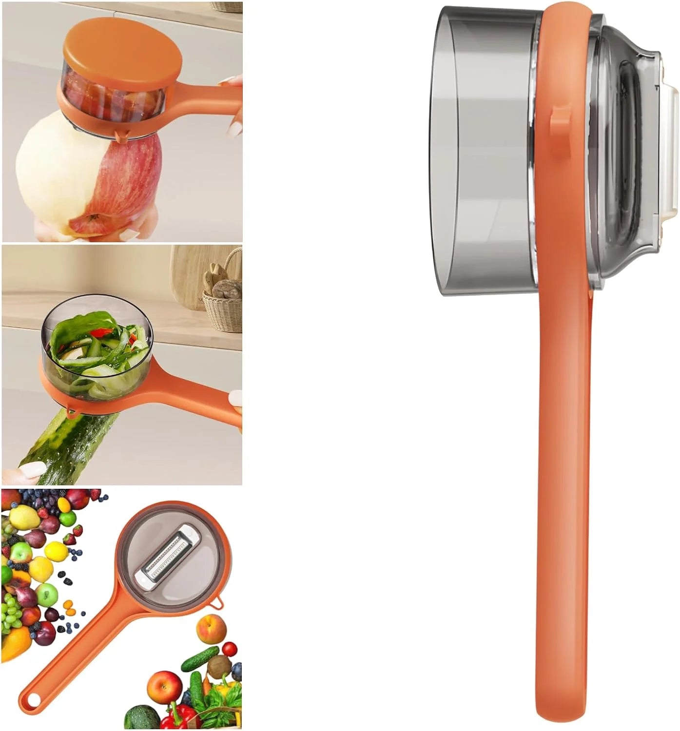 Peeler Storage Box Fruit Vegetable Double-sided Stainless Steel Zpaxo