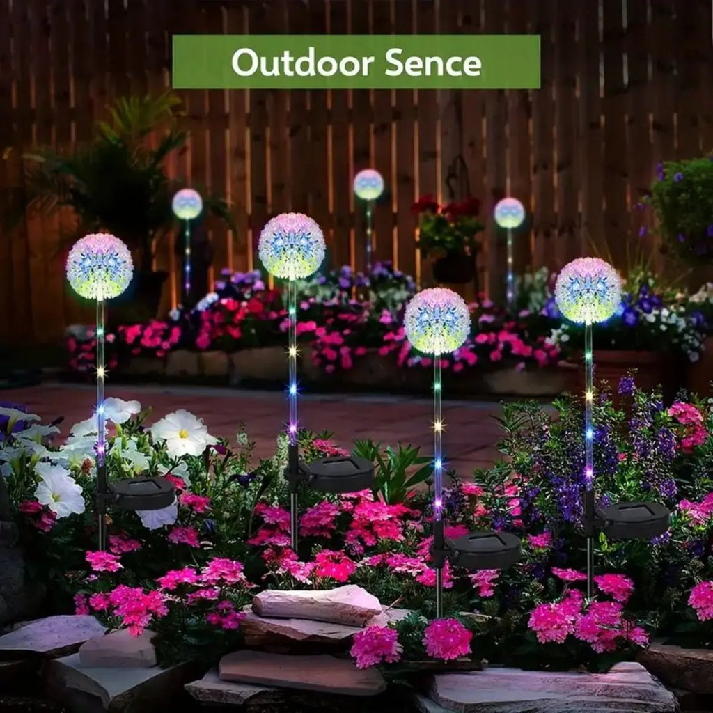 Solar Lights Outdoor Garden Decor Decorative Dandelion LED Waterproof Zpaxo