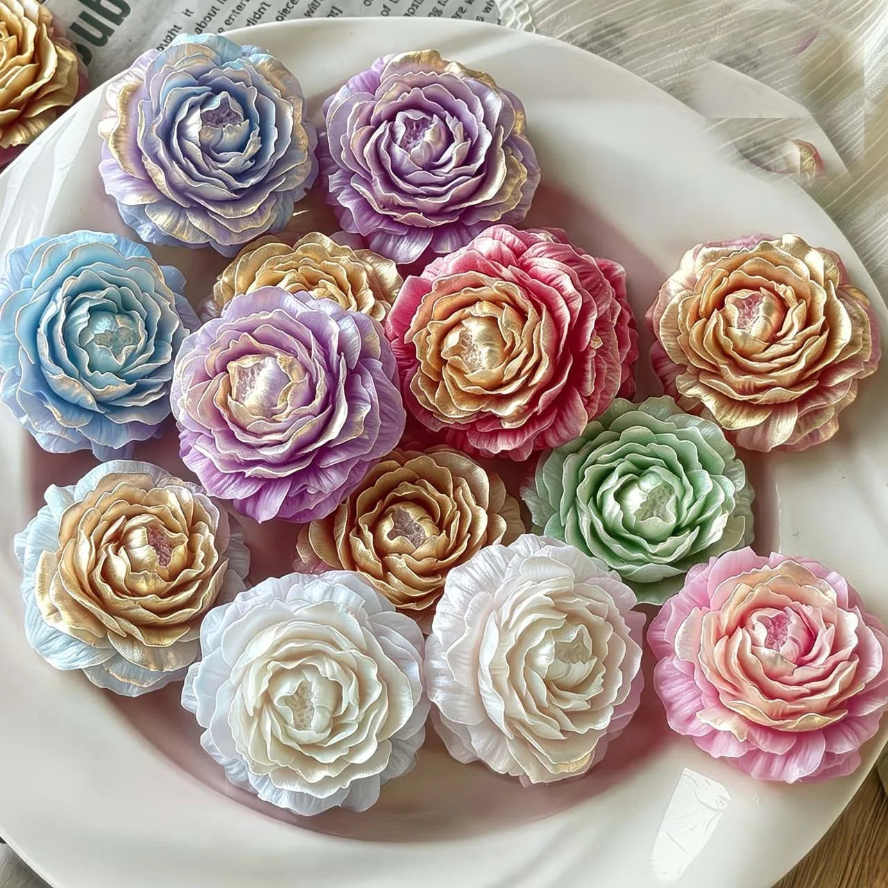 Peony Flower Silicone Mold – Candle, Resin, Clay & Plaster Silicone Craft Mold Zpaxo