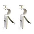 2-Pack Curtain Rod Brackets – Universal Wall Support 1"–1.1" Curtain Rod Brackets Zpaxo Silver