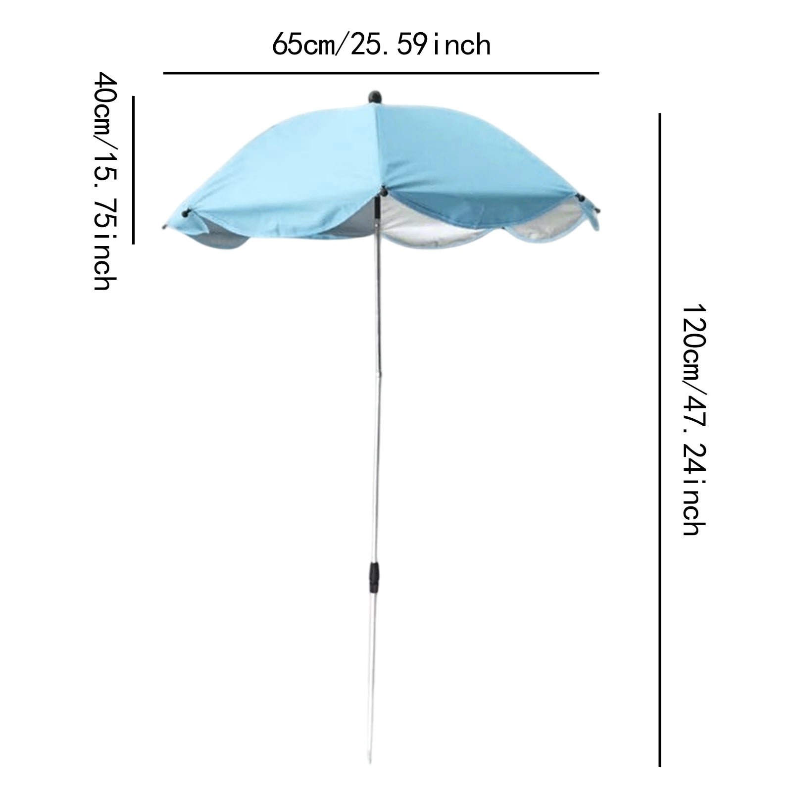 Outdoor Plant Umbrella Shade Cover Adjustable Height Canopy Telescopic for Garden Lawn Patio Flowers Potted Yard Reusable Decor Zpaxo Blue