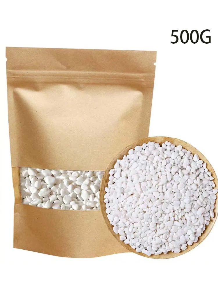 White Decorative Pebbles – Natural River Rocks for Plants & Garden Decorative Garden Pebbles Zpaxo 500g