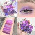 9-color purple and pink eyeshadow palette, long-lasting and waterproof, matte and shimmer finishes, smokey eye makeup palette. Zpaxo 01