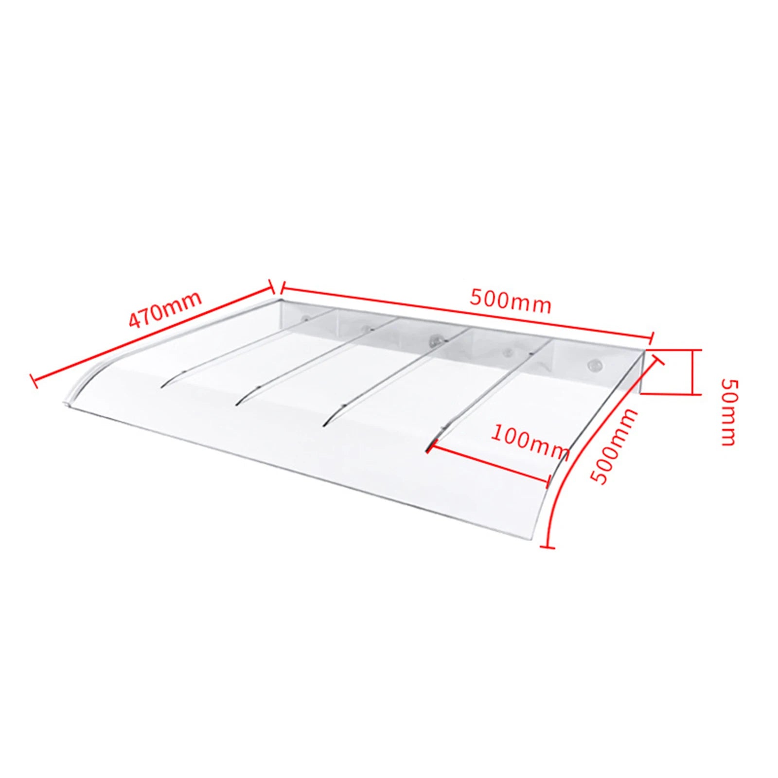 Window Awning Door Canopy Easy to Install Impact Resistant Sun Shetter Cover for Garage Balcony Garden Exterior Front Door Zpaxo Facade 50x50cm