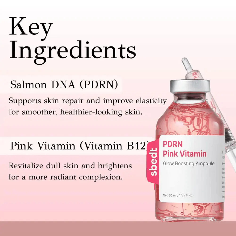 Collagen Peptide Pink PDRN Vitamin Brightening Essence Ampoule Set Brightening Face Serum Zpaxo