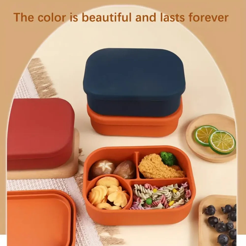 Silicone Lunch Box Reusable Container Suitable Adults Safe Use Zpaxo