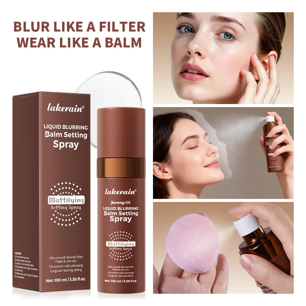 Liquid Blurring Balm Setting Spray Matte il Control Long Wear Mattifying Hydrating Non Drying Weightless Makeup Zpaxo