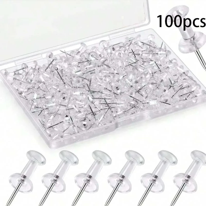 Transparent Push Pins for Cork Board – Round Ball Thumb Tacks Decorative Push Pins Zpaxo B
