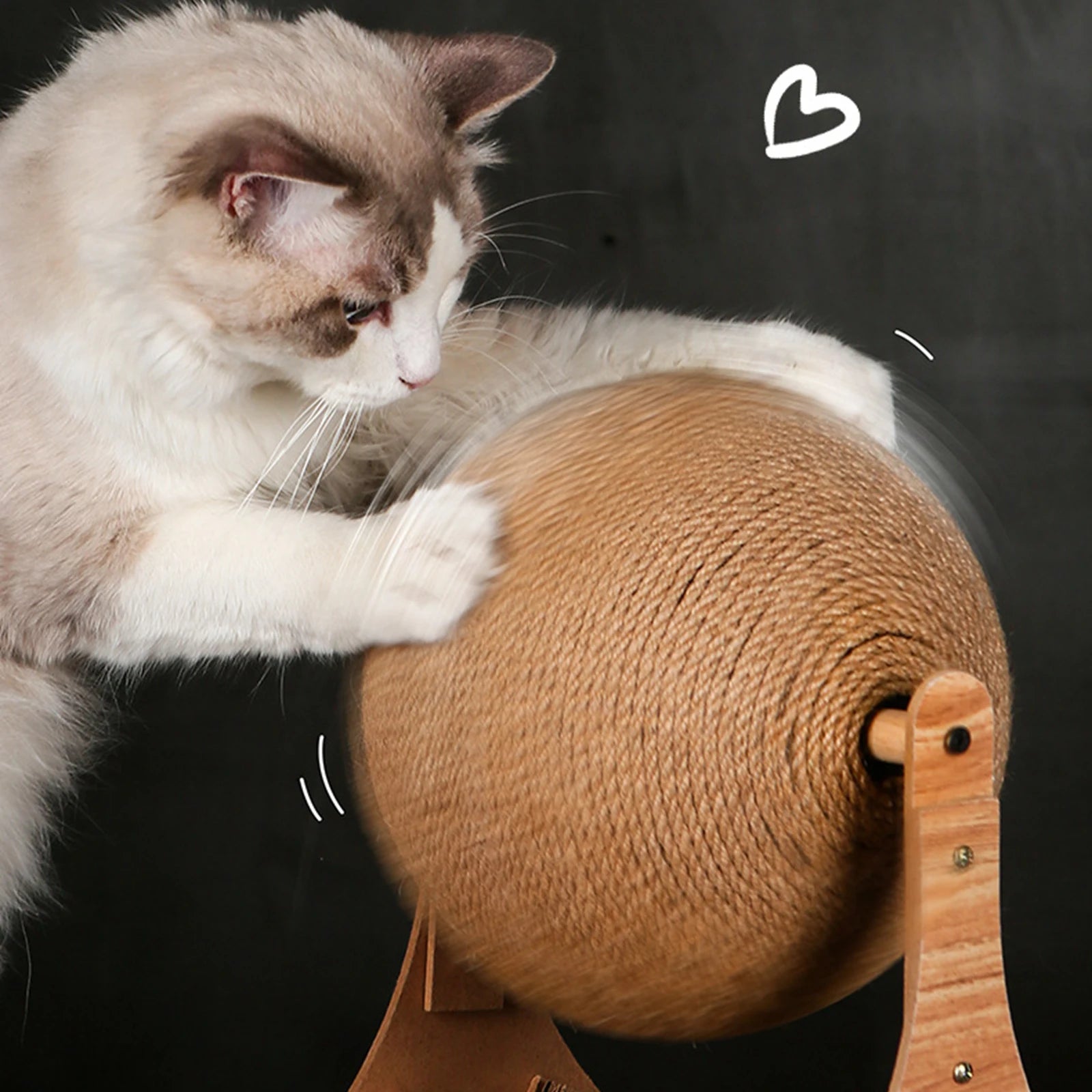 Cat scratching ball with Cat Scratch Post, Cat Training Interactive Toy for cats and kittens, Cat Sisal Scratcher Rotatable ball Zpaxo