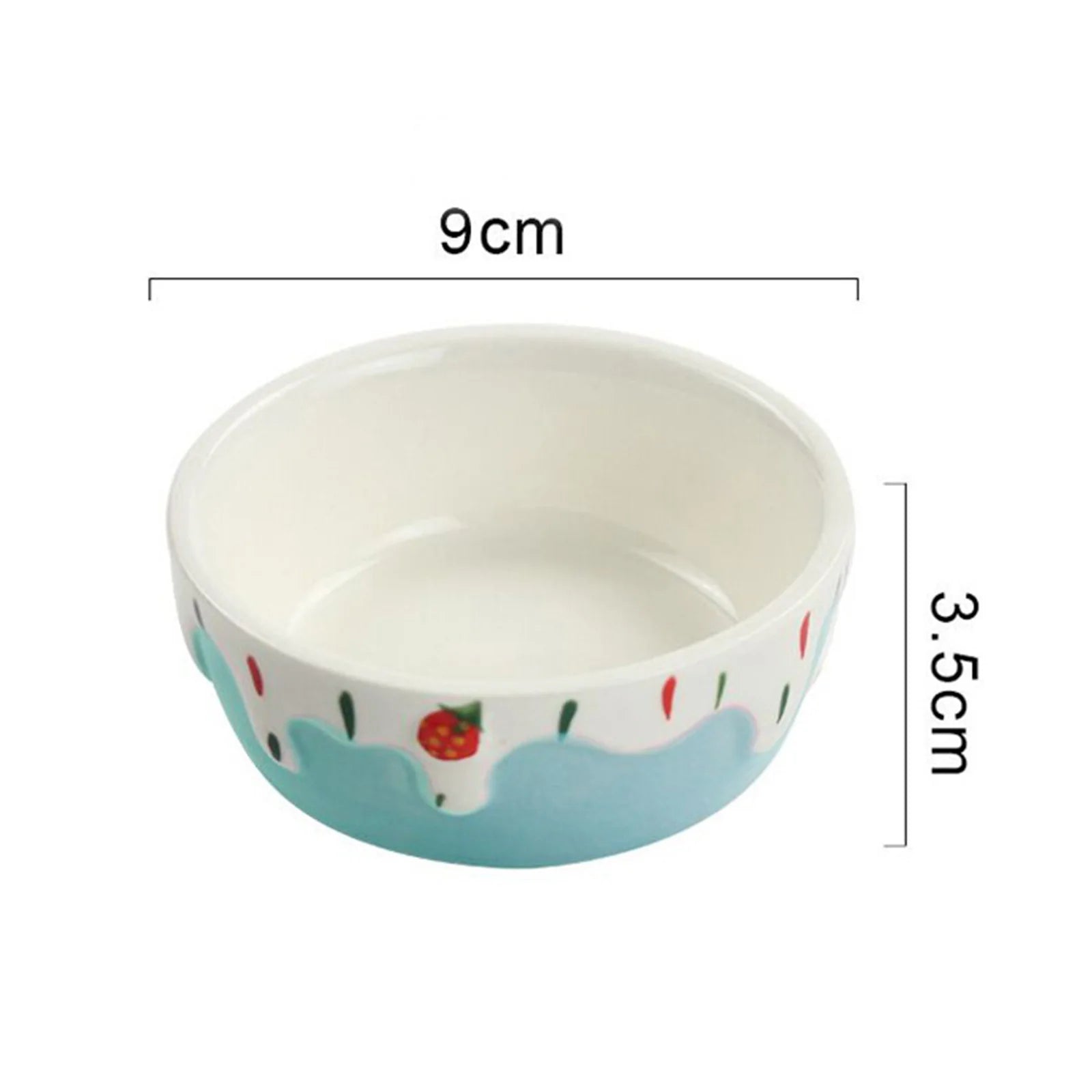 1Pc Creative Ceramic Hamster Food Bowl Anti Spill Stable Rabbit Food Dish Feeding Bowl for Ferret Chinchilla Hamster Dwarf Rat Zpaxo