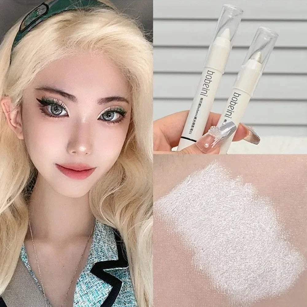The 3-color highlighter eyeshadow pencil is waterproof and non-smudging, easy to use, matte and brightens the eyeshadow stick Zpaxo