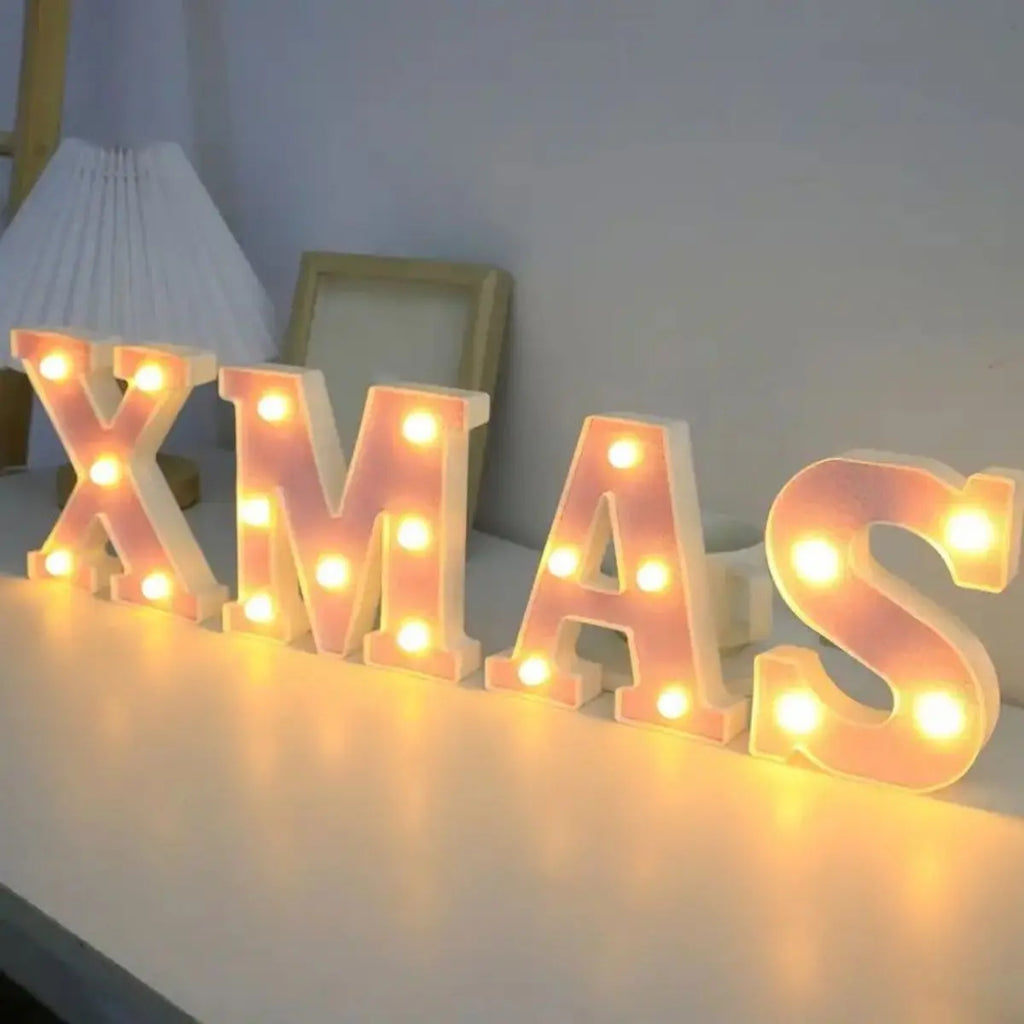 Customizable LED Letter Lights Battery-powered Versatile Parties Home Zpaxo