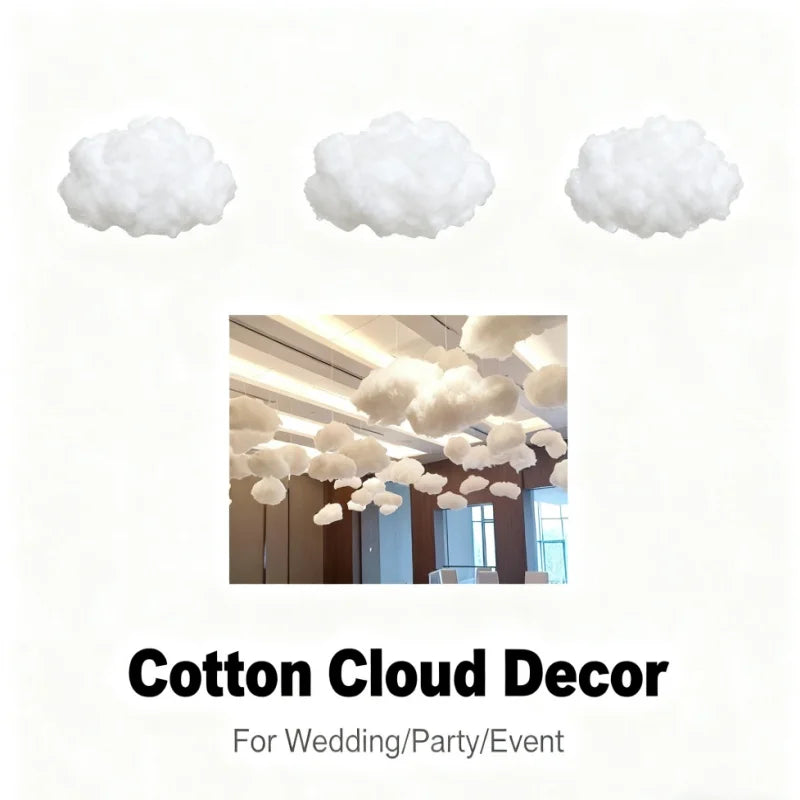 Artificial Cotton Cloud Hanging Decoration – Wedding & Party Party Hanging Decoration Zpaxo