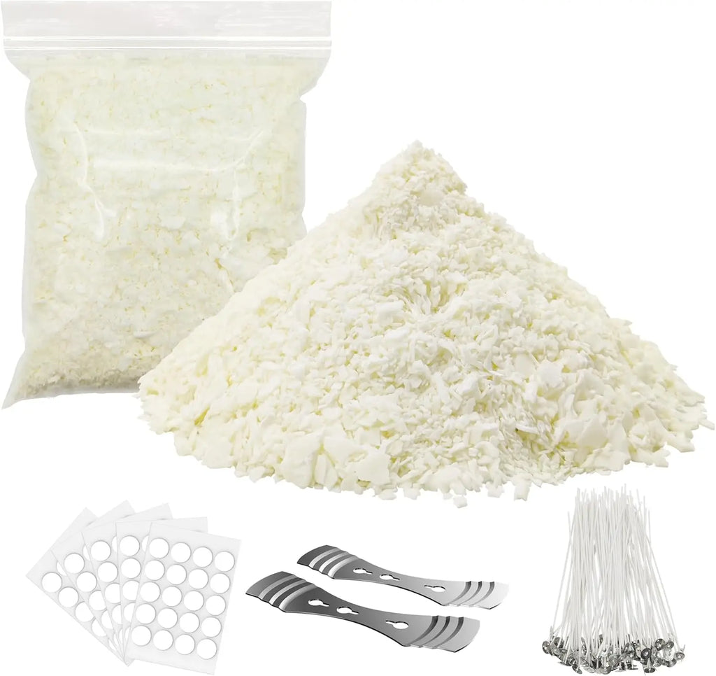 1LB Soy Wax Candle Making Kit – DIY Wicks, Stickers & Centering Candle Making Kit Zpaxo