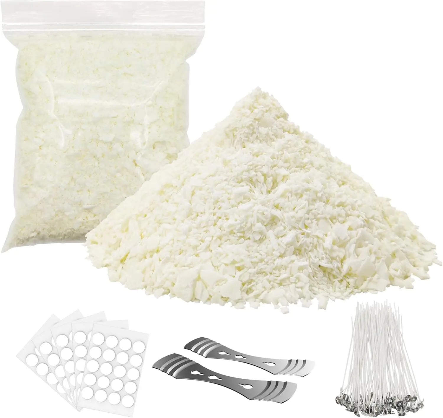 1LB Soy Wax Candle Making Kit – DIY Wicks, Stickers & Centering Candle Making Kit Zpaxo