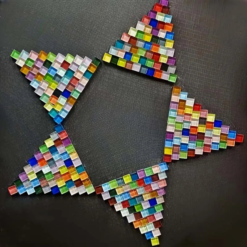 100pcs 1CM Colorful Glass Mosaic Tiles Glass Supplies for DIY Crafts Decorative Art Picture Frame Wall Art Home Decor Garden Zpaxo