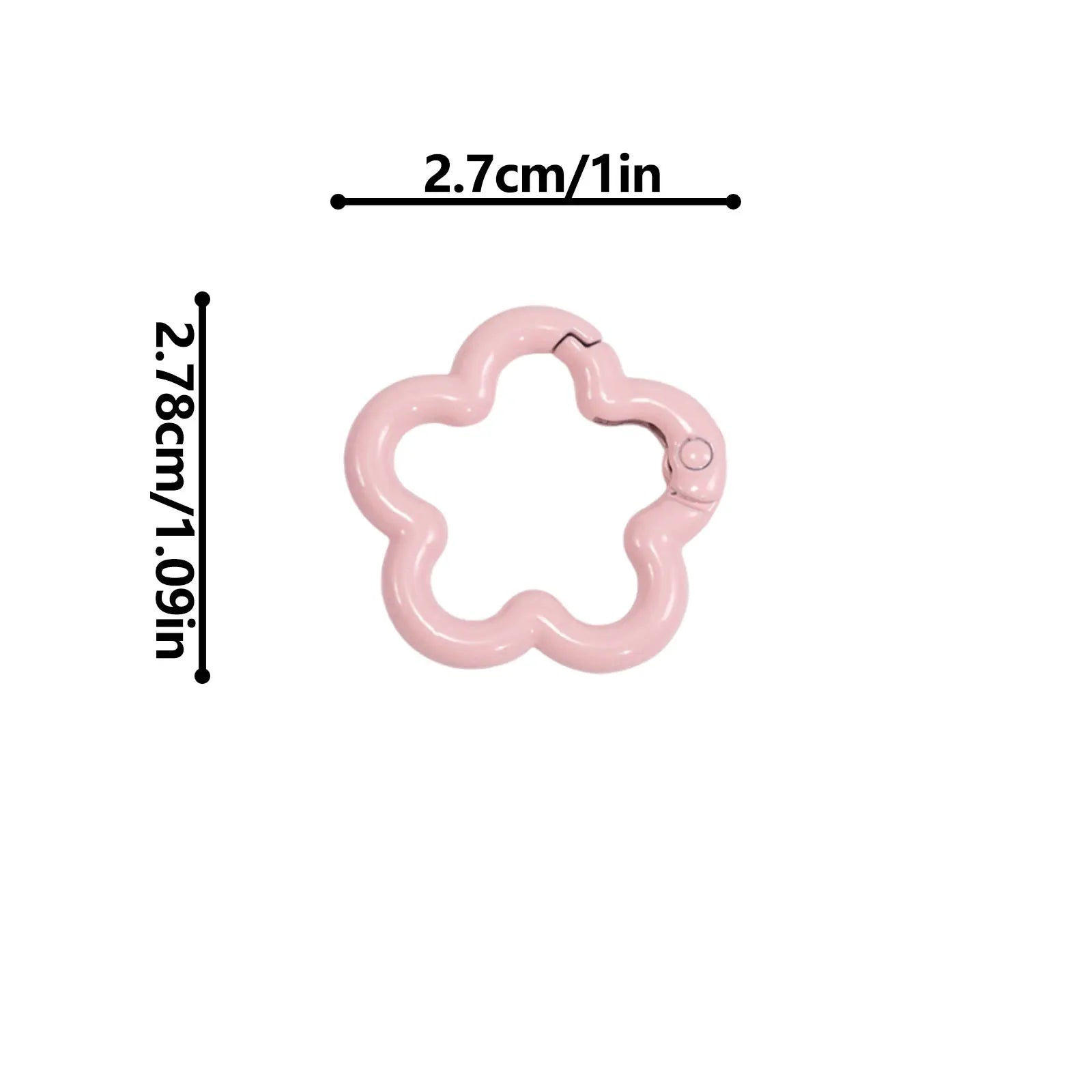 10 PCS Aluminum Alloy Flower Shape Outdoor Keychain, Bright Color, Multi-functional pop-up fob for DIY Jewelry Zpaxo