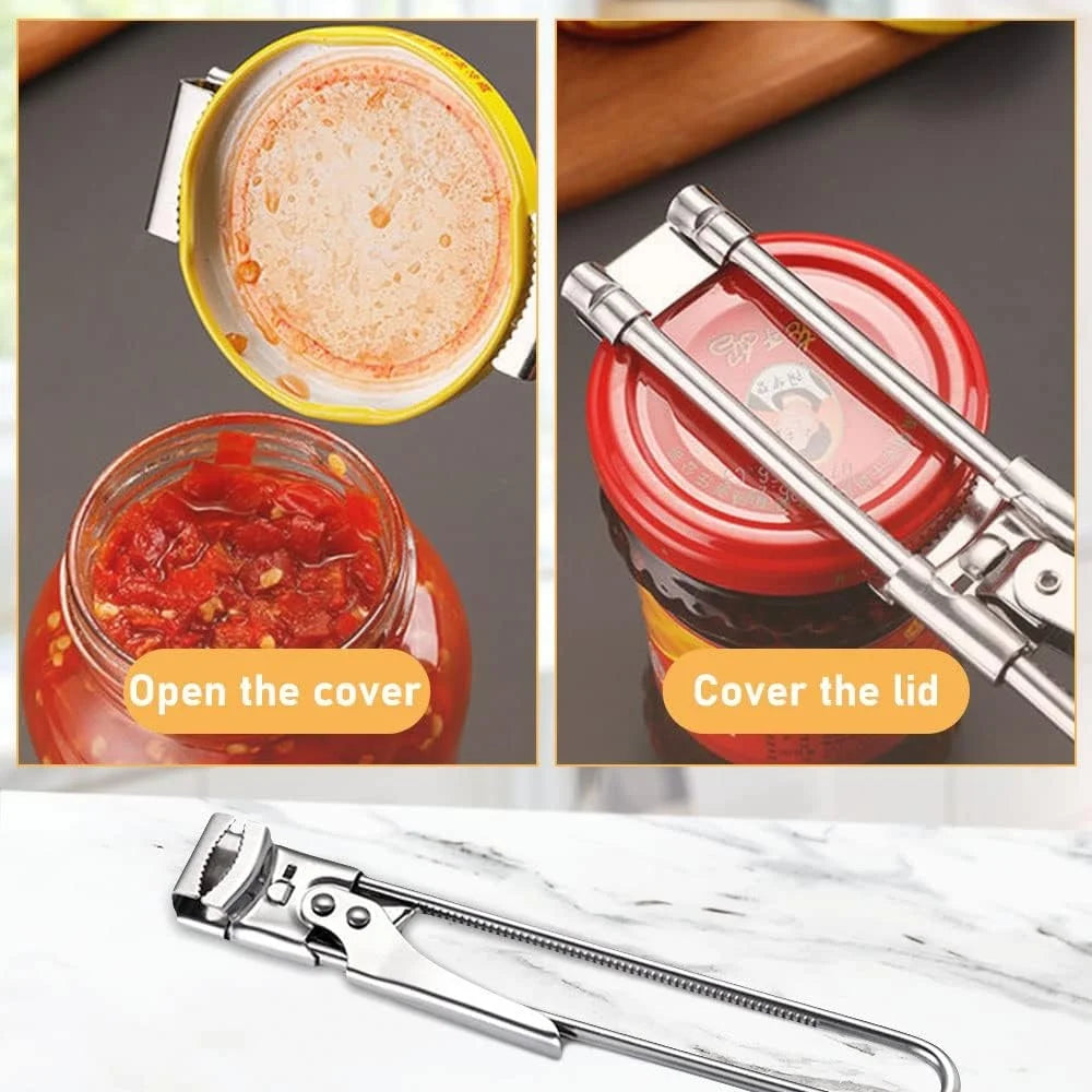 1 Non-slip Stainless Steel Can Opener Adjustable Bottle Zpaxo