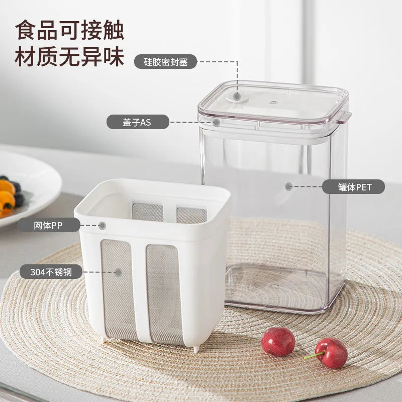 400ML Yogurt Strainer Maker whey separator with Mesh Jar Lid Kitchen Tools Yogurt Filter Food Strainer for Desserts Cheese Zpaxo