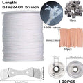 61m Candle Wick DIY Kit – Cotton Wicks, Holders & Wooden Wicks Candle Making Kit Zpaxo set 1