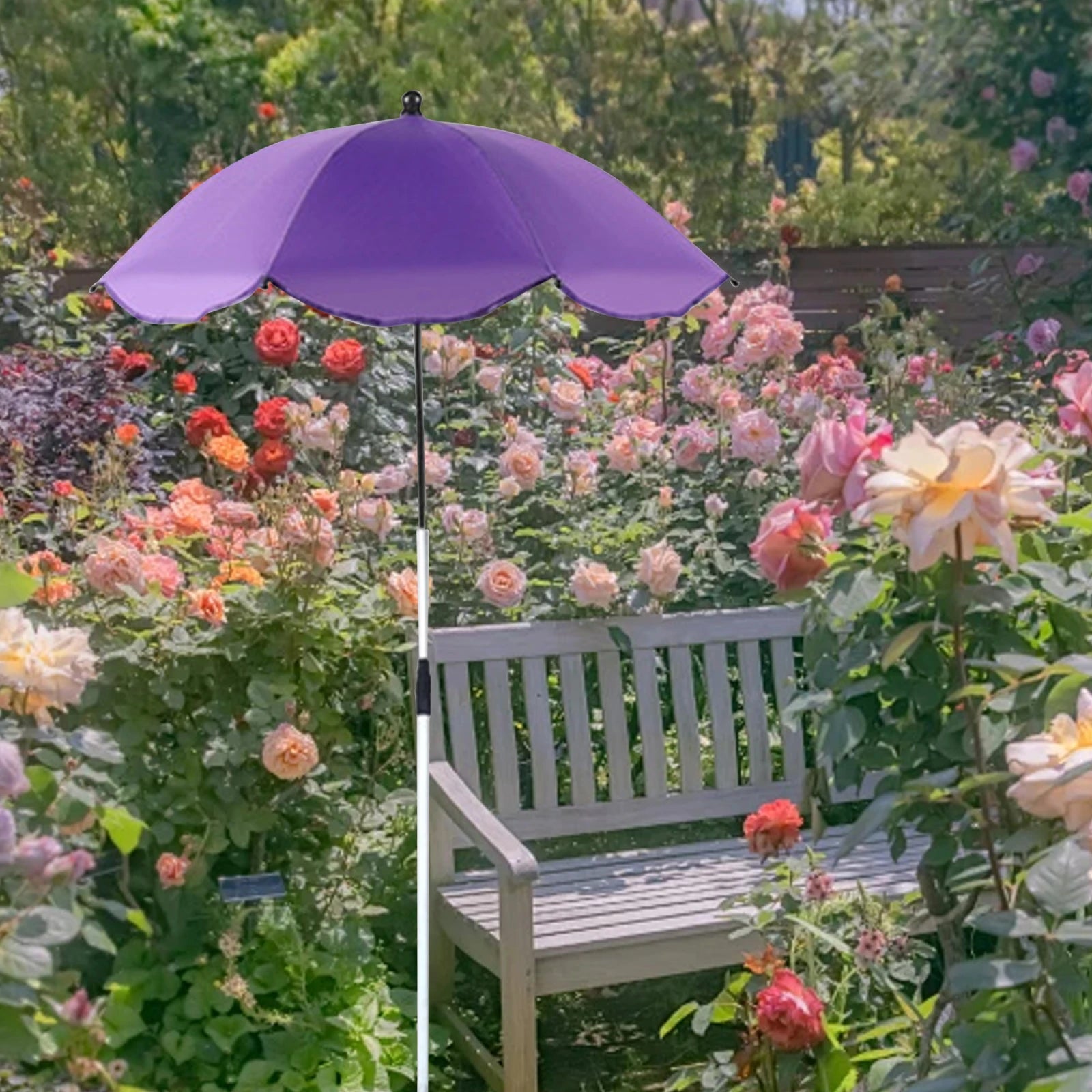 Outdoor Plant Umbrella Shade Cover Adjustable Height Canopy Telescopic for Garden Lawn Patio Flowers Potted Yard Reusable Decor Zpaxo